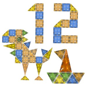 34 pieces STEM Magic Magnetic Blocks with Diamond Surface and Natural Color for Aged 3+ kids - 1 of 3