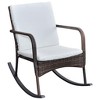 vidaXL Outdoor Rocking Chair Brown Poly Rattan - 2 of 4