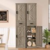 USIKEY 67.1" H Storage Cabinet, Tall Cabinet with 6 Shelves & Drawer, Slim Storage Cabinet with Adjustable Shelves for Living Room, Kitchen - 3 of 4
