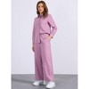 Allegra K Women's Linen Set Button Down Shirt and Drawstring Wide Leg Pants Casual Outfits 2 Pcs - 3 of 4