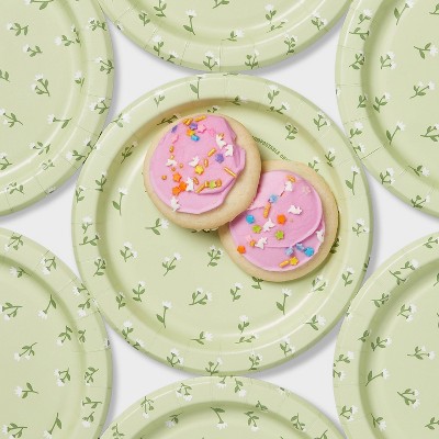 Disposable Plate 7&#34; - Ditsy Floral - 60ct - up &#38; up&#8482;