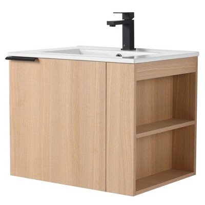 Fine Fixtures Elmridge Modern Bathroom Vanity with White Ceramic Sink