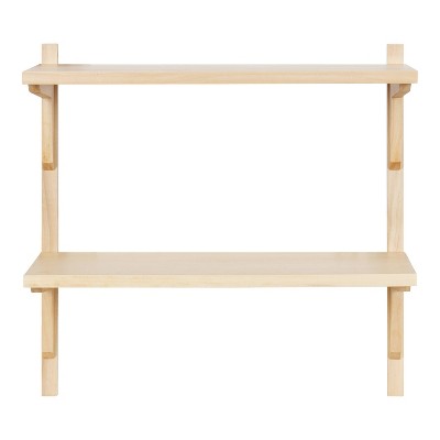 Meridien 24" Natural Poplar Floating Wall Shelf