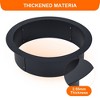 30 Inch Outdoor Fire Pit Ring, 2.5mm Heavy Duty Steel Round Fire Pit Insert, 36 In-Outer Wood Burning Fire Pit Kit, 10 Inch Height Campfire Ring - 3 of 4
