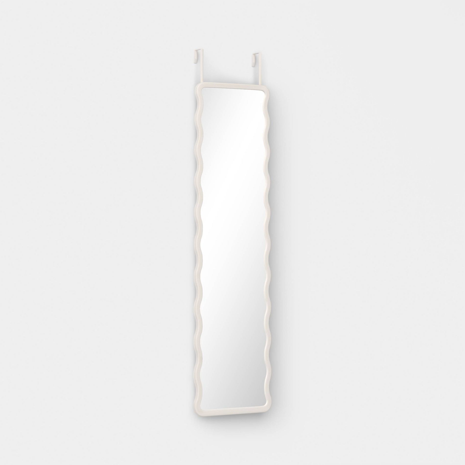 Wavy Over the Door Mirror White - Room Essentials™