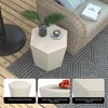 UPHA 24-Inch Hexagon Outdoor Coffee Table – Magnesium Oxide Coffee Table for Patio, Backyard & Garden - 4 of 4