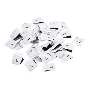 Unique Bargains Woven Crafting Clothing Sewing Embroidered Size Labels 100 Pcs - 1 of 4