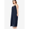 Dreams & Co. Women's Plus Size Breezy Eyelet Knit Long Nightgown - 4 of 4