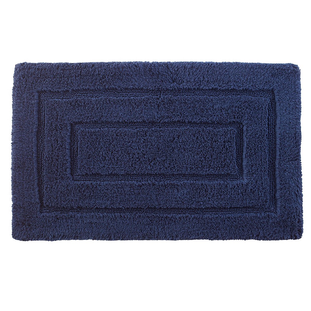 20inx32in Signature Bath Rug Navy - Cassadecor