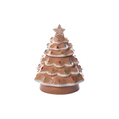 Transpac 10.31 in. Holiday Gingerbread Tree Cookie Jar