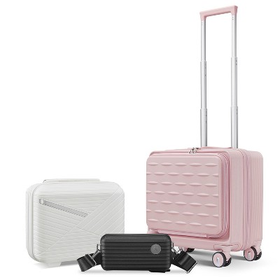TOBILI 18" Carry On Luggage,Hard Shell Suitcase Built-In TSA Luggage Lock, Hardside Lightweight PC Travel Suitcase for Women Men