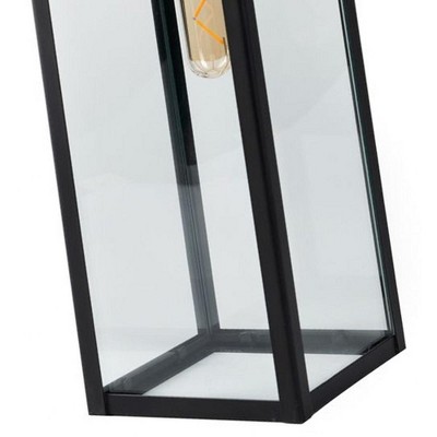 Capture Outdoor Dimmable Sconce in Matte Black Brass 21"
