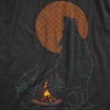 Mens Funny T Shirts Campfire Wolf Sarcastic Nature Graphic Novelty Tee For Men - Crazy Dog Men's T Shirt - 2 of 4