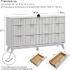 54" Wide Modern 7 Drawer Fluted Dresser with Faux Marble Top & Curved Profile, Dresser TV Stand, Wood Drawer Organizer for Bedroom - 2 of 4