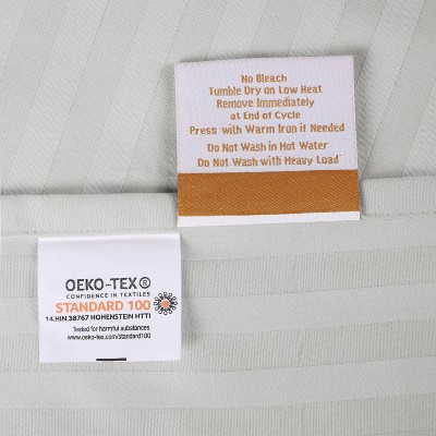 King Size Platinum Striped Egyptian Cotton Deep Pocket Sheet Set