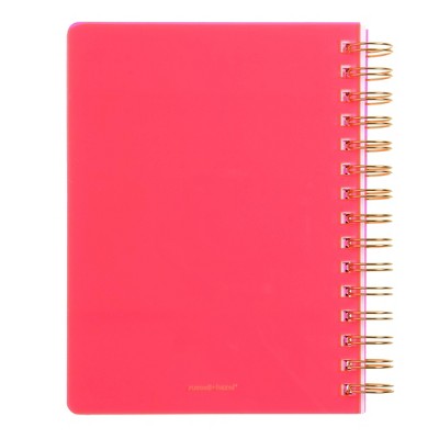 russell+hazel 100pg Ruled Notebook 8&#34;x6.75&#34; Spiral Neon Pink