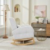 Hyleory Chenille Rocking Chair, Upholstered Rocking Chair,Modern Accent Chair with High Back Comfy Armchair for Living Room Bedroom - 3 of 4