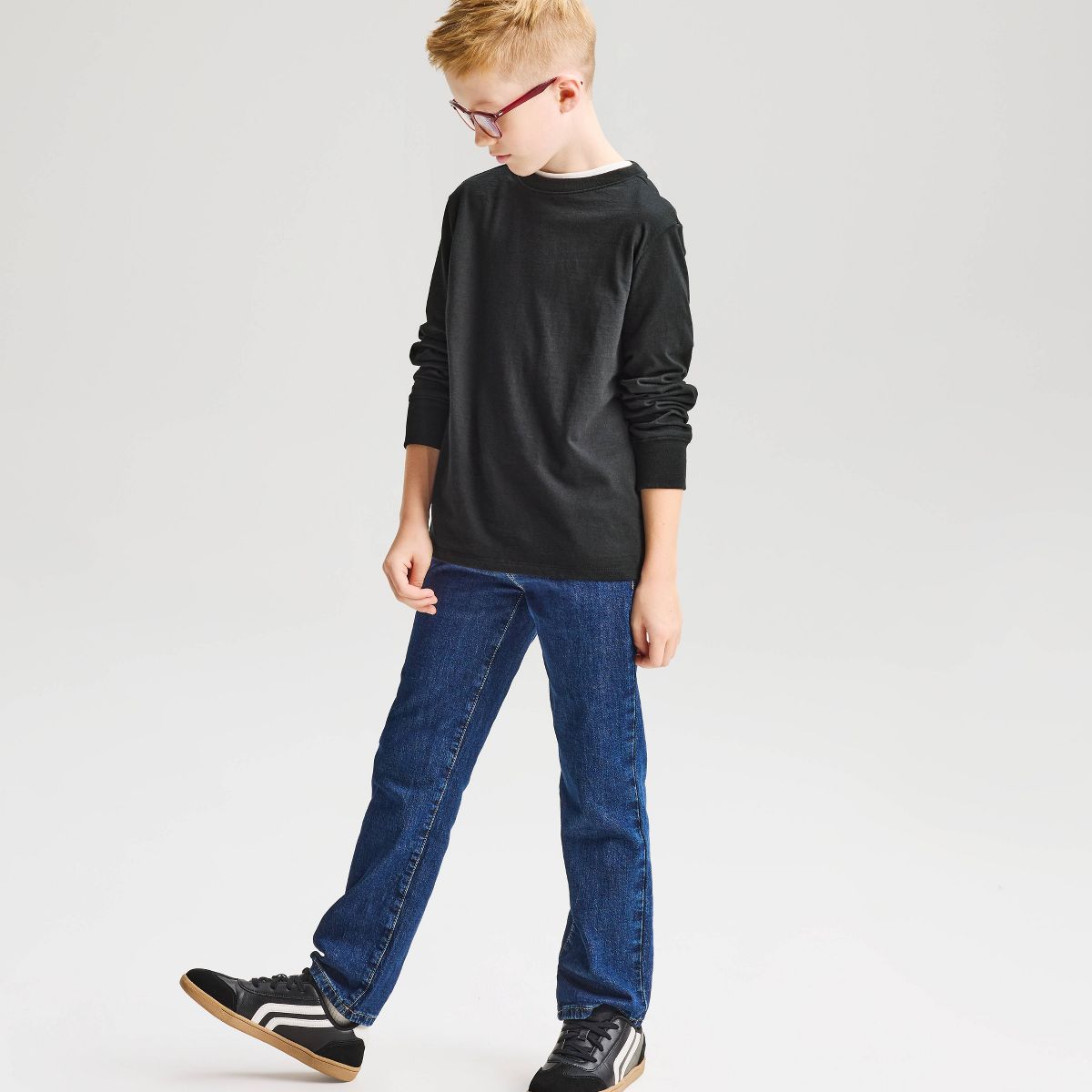 Boys' Long Sleeve 100% Cotton Classic Fit T-Shirt - Cat & Jack™