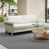 CAVINAS Couches for Living Room 76" Sofa Velvet Upholstered 2-Seat Couch Soft Sofa with Gold Trim and Cozy Cushions - 4 of 4