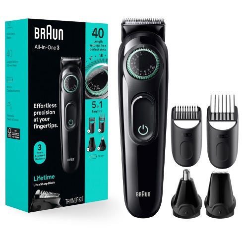 Braun All in one Style Kit Series 3 Aio3450 Men s Rechargeable 5 in 1 Ear Nose Beard Hair Trimmer Target