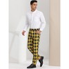 Lars Amadeus Men's Business Plaid Lightweight Regular Fit Flat Front Checked Pants - 4 of 4