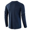 Men's Waffle Knit Henley Shirt Long Sleeve Comfort Fit Breathable Four Season Top - 3 of 4
