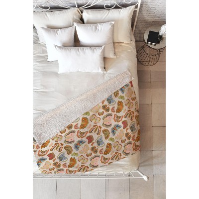 Sewzinski Magic Moths Fleece Blanket - Deny Designs