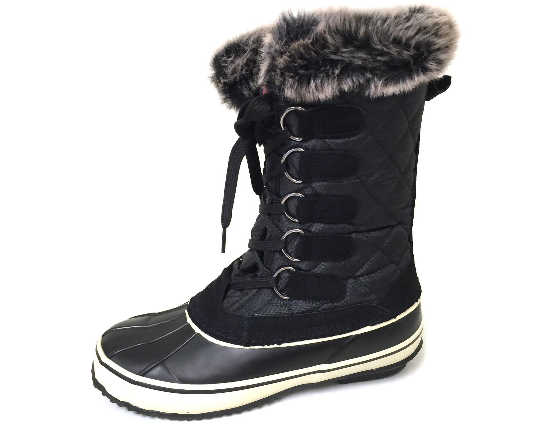 Womens Winter Boots Fur Warm Insulated Snow Duck Shoes