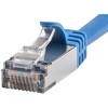 Monoprice Cat7 Ethernet Patch Cable - 50 feet - Blue | Flexboot RJ45  Stranded  600Mhz  S/FTP  CMX  Pure Bare Copper Wire  26AWG   -  Entegrade Series - 4 of 4