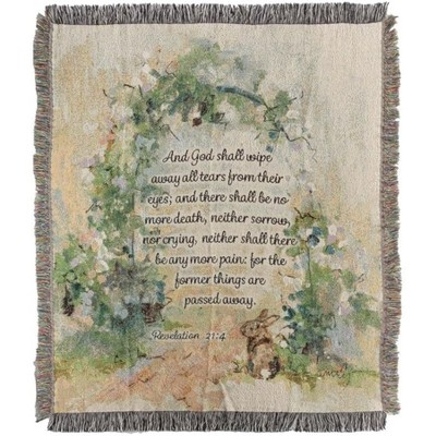 Manual Woodworks and Weavers Floral Tapestry Throw – 50x60 Multicolor Rose Garden Blanket for Cottagecore Decor