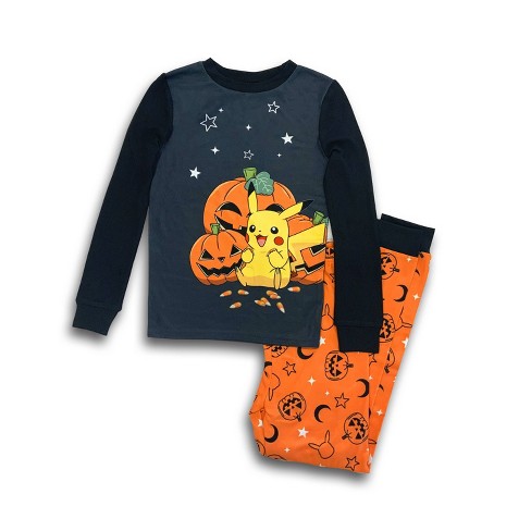 Boys Pokemon Pikachu Halloween 2pc Snug Fit Pajama Set Orange Target