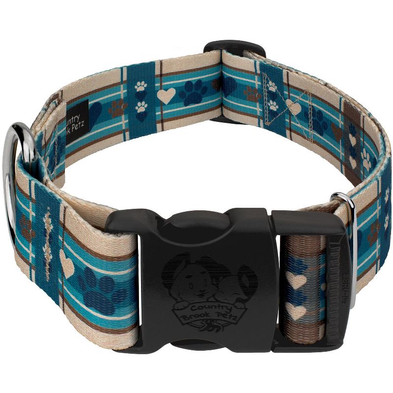 Country Brook Petz 1 1/2 Inch Deluxe Puppy Picnic Dog Collar, 1 of 5