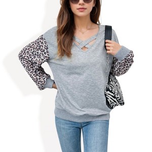 Anna-Kaci Women's V-Neck Pullover Top with Comfortable Fabric for Casual Wear - 1 of 4