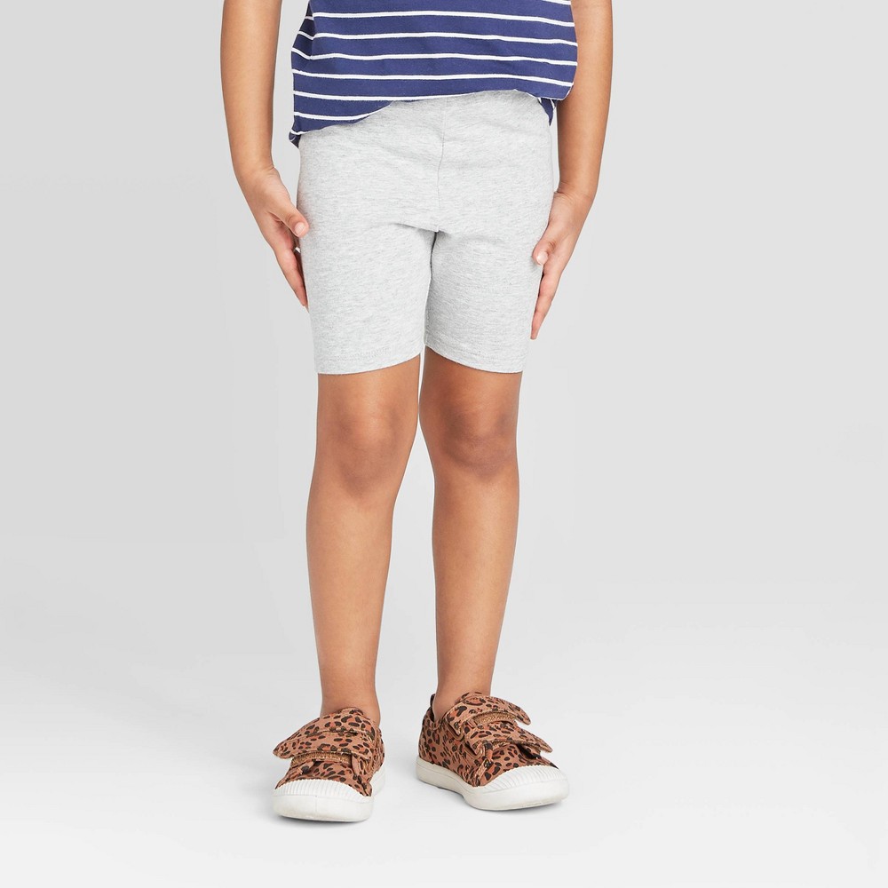 Toddler Girls' Bike Shorts - Cat & Jack™ Heather Gray 3T