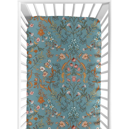 Orange best sale crib sheet