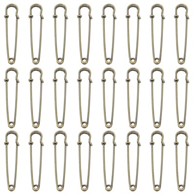 Unique Bargains Metal DIY Blankets Crafts Brooch Making Home Sewing Large Safety Pins 60 Pcs