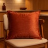 TopComfy Support Pillow Homey Cozy Velvet Throw Pillow with Rose Copper Elegance for Stylish Decor, Brown, 17"*17"*10" - 2 of 4