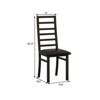 SKRAN Metal Dining Chairs Set, Steel Legs and PU Leather Seats, High Back Armless Dining Chairs, for Kitchen, Living Room - 3 of 4