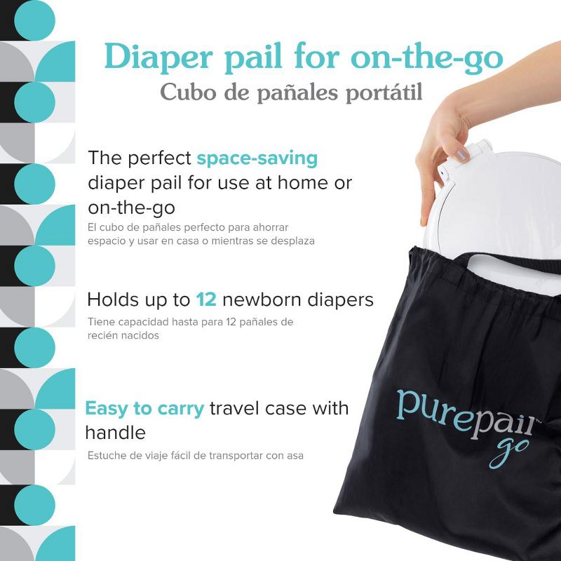 PurePail Go Portable Diaper Pail, 3 of 7