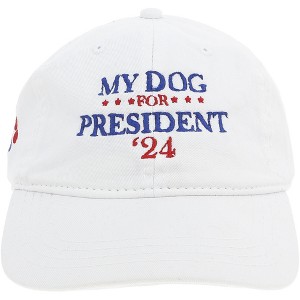 Pavilion Gift Company - My Dog '24 - White Adjustable Hat - Hats - 1 of 3