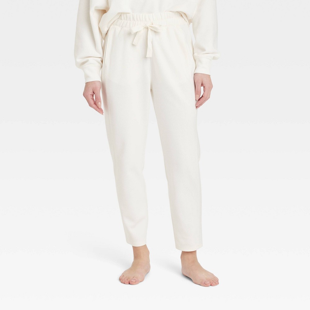 Women's Cozy Rib Straight Pants - All in Motion Cream S, Ivory
