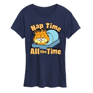 Women's - Garfield - Nap Time All The Time Short Sleeve Graphic T-Shirt - 1 of 4