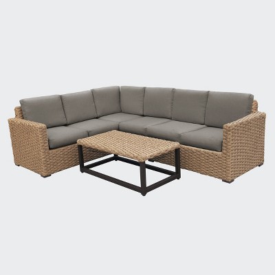 Avalon 5pc Outdoor Sectional - Gray - Leisure Made