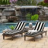 Arden ProFoam EverTru Acrylic 72 x 21 x 3.5, Outdoor Chaise Lounge Cushion, Black Cabana - 2 of 4