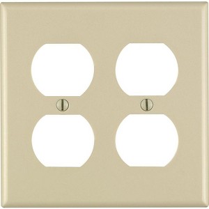 Leviton Ivory 2 gang Thermoset Plastic Duplex Wall Plate (Pack of 25) - 1 of 1