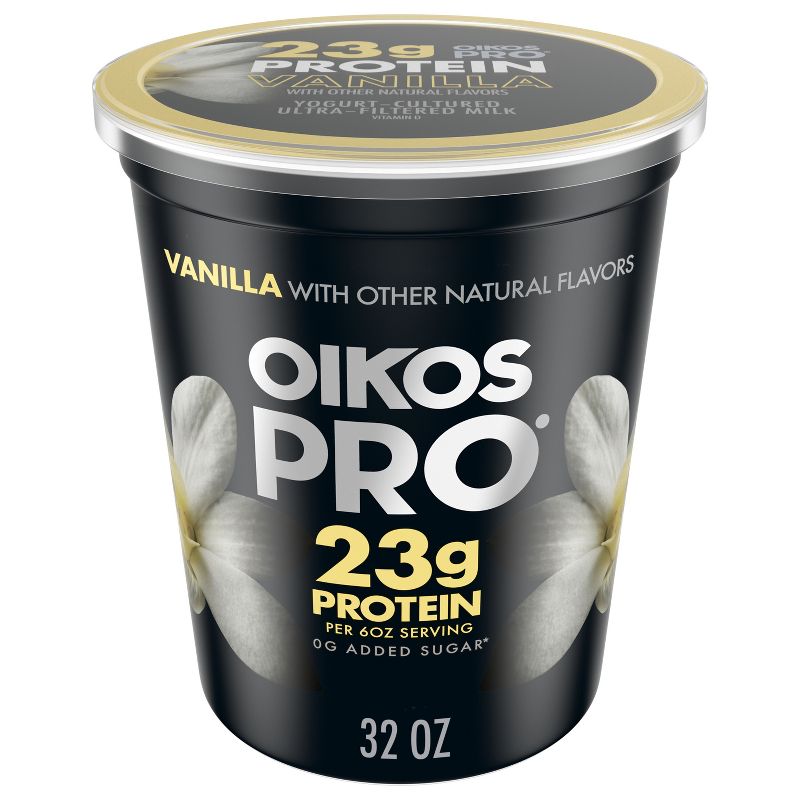 Dannon Oikos Pro Vanilla Greek Yogurt - 32oz, 1 of 8