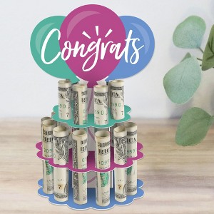 Big Dot of Happiness Congrats - DIY Congratulations Money Holder Gift - Cash Cake - 1 of 4