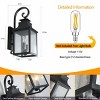 Black Square External Wall Lights Aluminum Light Fixtures Led Outdoor Wall Lights Waterproof Vintage Glass Sconce-The Pop Home - 4 of 4