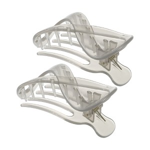 Unique Bargains Women's Plastic Hair Claws 3.39"x1.89"x0.91" 2Pcs - 1 of 4