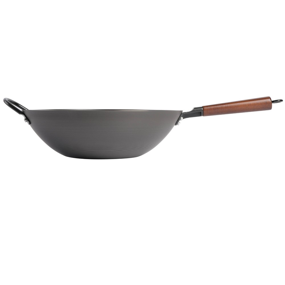 Gibson Home Babish 14 Carbon Steel Flat Bottom Wok